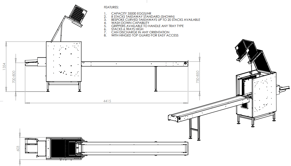 SRJ Davidson Case Packing & Tray Stacking System